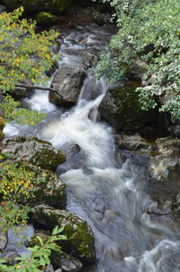 River flowing through rocks