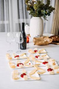 Close-up of food on table