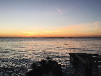 Dramatic sky over sea during sunset