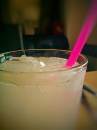 Close-up of drink on table