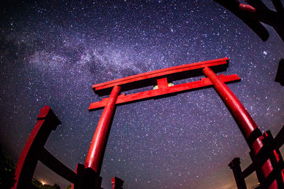 Low angle view of sky at night