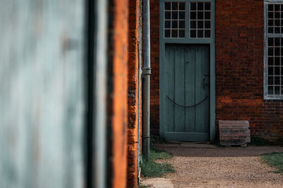 Closed wooden door