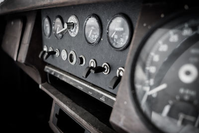 Close-up of dashboard