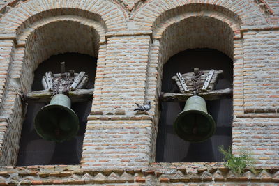 Low angle view of bell tower