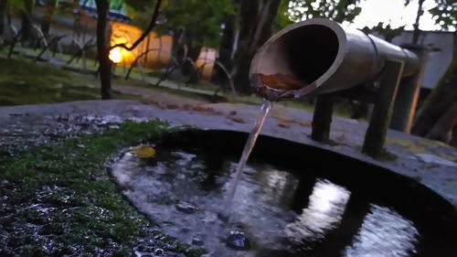 Water in container