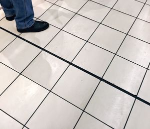 Full frame shot of tiled floor