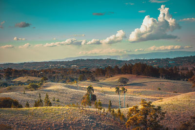 Panoramic view of landscape against sky