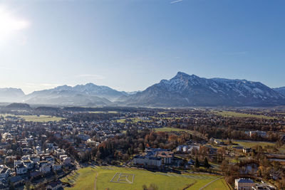 City view from hohensalzburg fortress