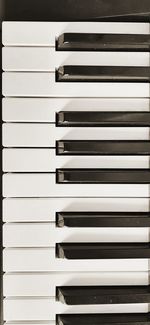 Directly above shot of piano keys