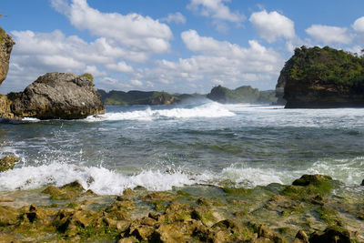 Scenic view of sea against sky