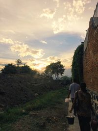 Silhouette of trees at sunset