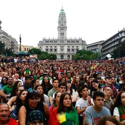 Group of people in front of building