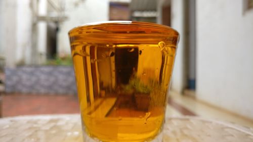 Close-up of drink on table