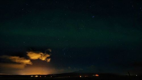 Low angle view of sky at night