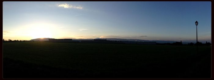 View of landscape at sunset