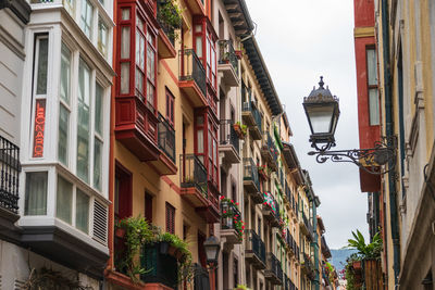 Low angle view of buildings in city