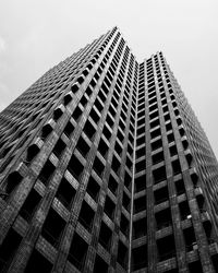 Low angle view of modern building against sky