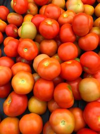 Full frame shot of oranges in market