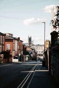 Cars on road in city