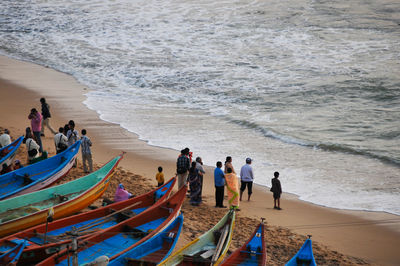 Group of people on beach