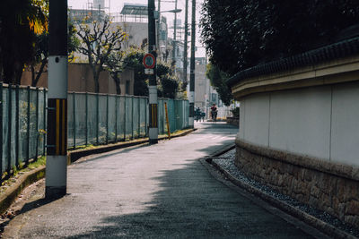 Road amidst buildings