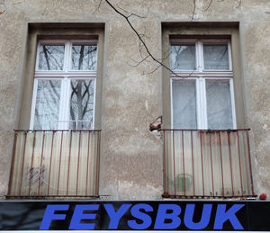 Close-up of window on building