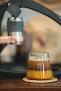 Close-up of drink on table