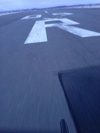 Road marking on road