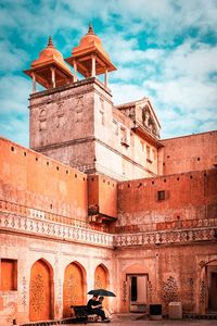 Low angle view of historical building against sky