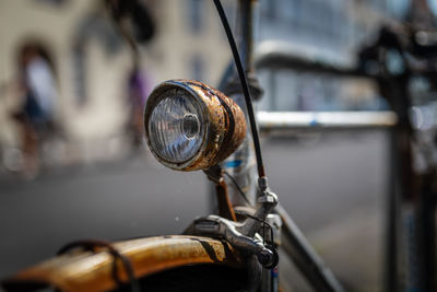 Close-up of vintage car