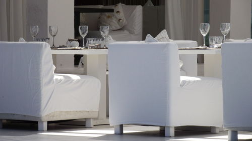 Place setting at resort