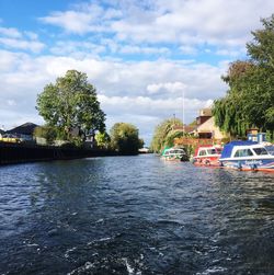 Scenic view of river against sky