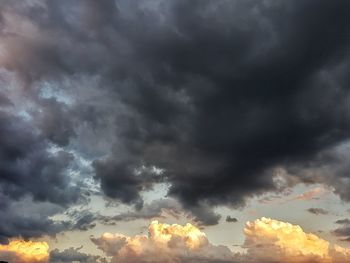 Low angle view of storm clouds in sky