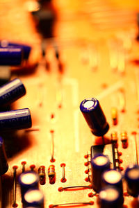 Close-up of electric lamp on table