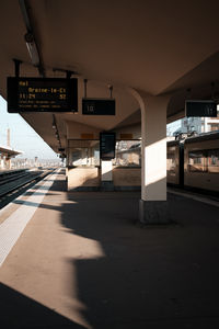 Illuminated subway station