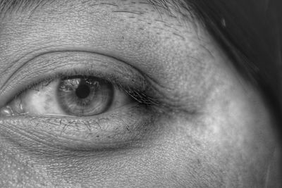 Close-up portrait of woman eye