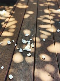 High angle view of sunlight falling on floor