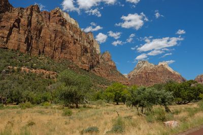 Scenic view of zion national park
