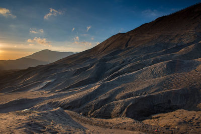 Scenic view of desert against sky