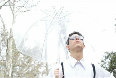 Low angle view of woman