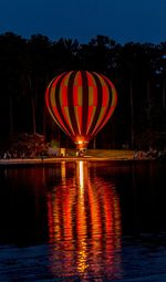 Reflection of trees in water