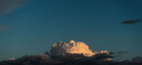 Low angle view of sky at sunset