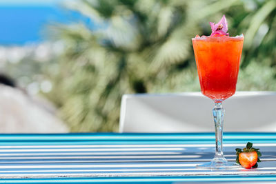 Close-up of drink on table