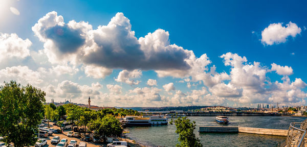 Panoramic view of sea against sky