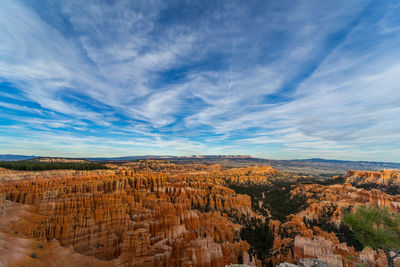 Scenic view of landscape against cloudy sky