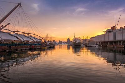 Boats in harbor