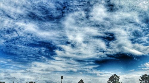 Low angle view of cloudy sky