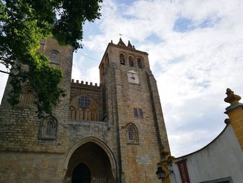 Low angle view of historic building against sky