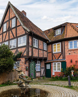 Old colorful buildings in lüneburg