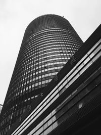 Low angle view of modern building against sky